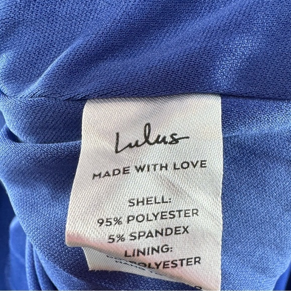 NWT Lulus Glamour Goals One-Shoulder Mini Dress in‎ Cobalt Blue Size Extra Small - Picture 8 of 10
